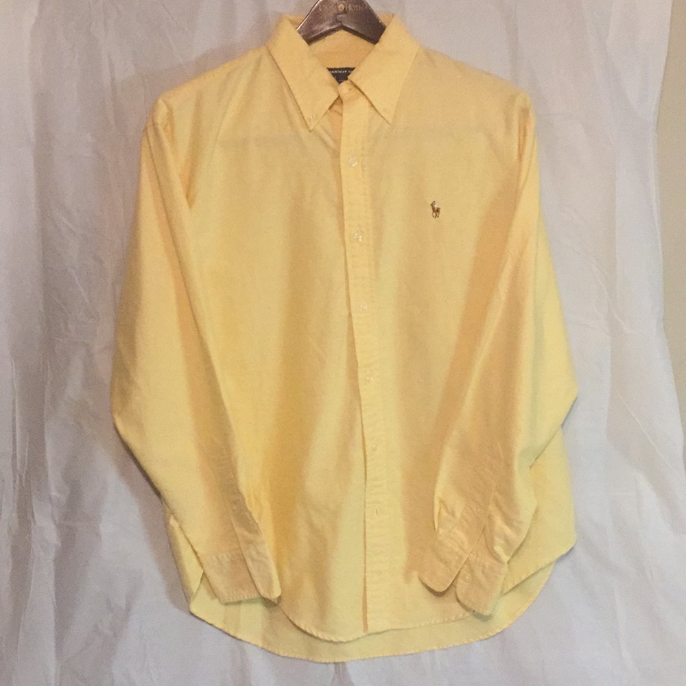 POLO Ralph Lauren Men’s Button Yellow Dress Shirt